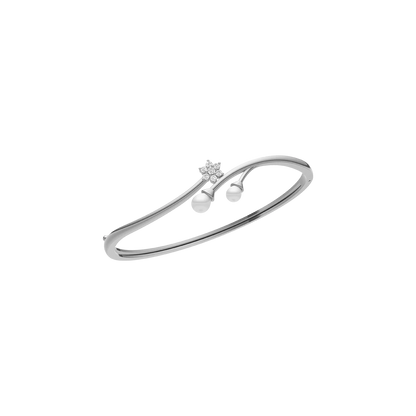 Duelle Freshwater Pearl & 92.5 Silver Kada/Bracelet