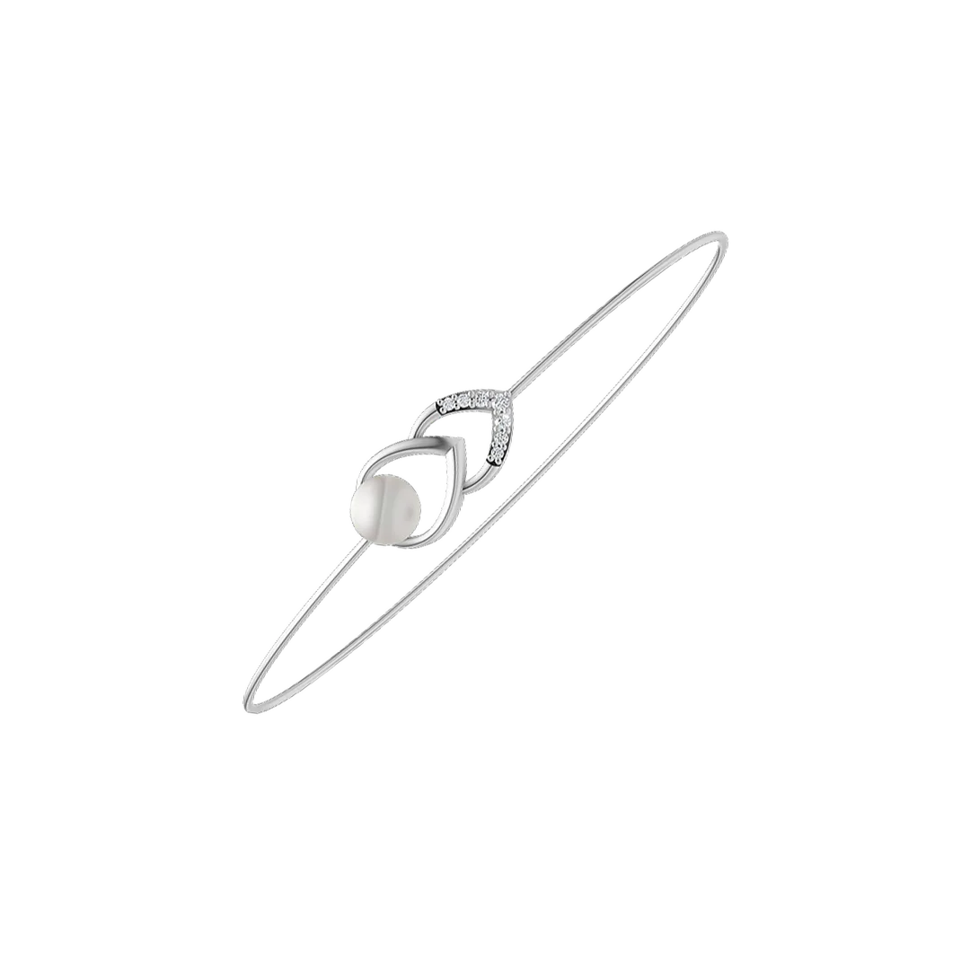 Essence Pearl & 92.5 Silver Kada/Bracelet
