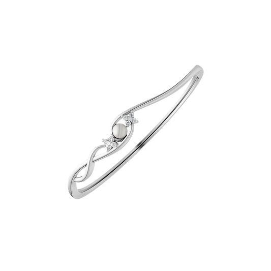 Eternal Pearl & 92.5 Silver Kada/Bracelet