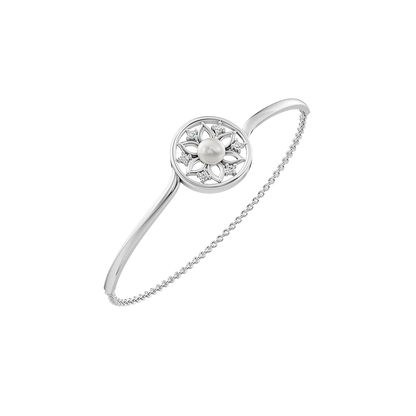 Bloom Pearl & 92.5 Silver Kada/Bracelet