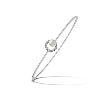 Halo pearl 92.5 silver kada bracelet