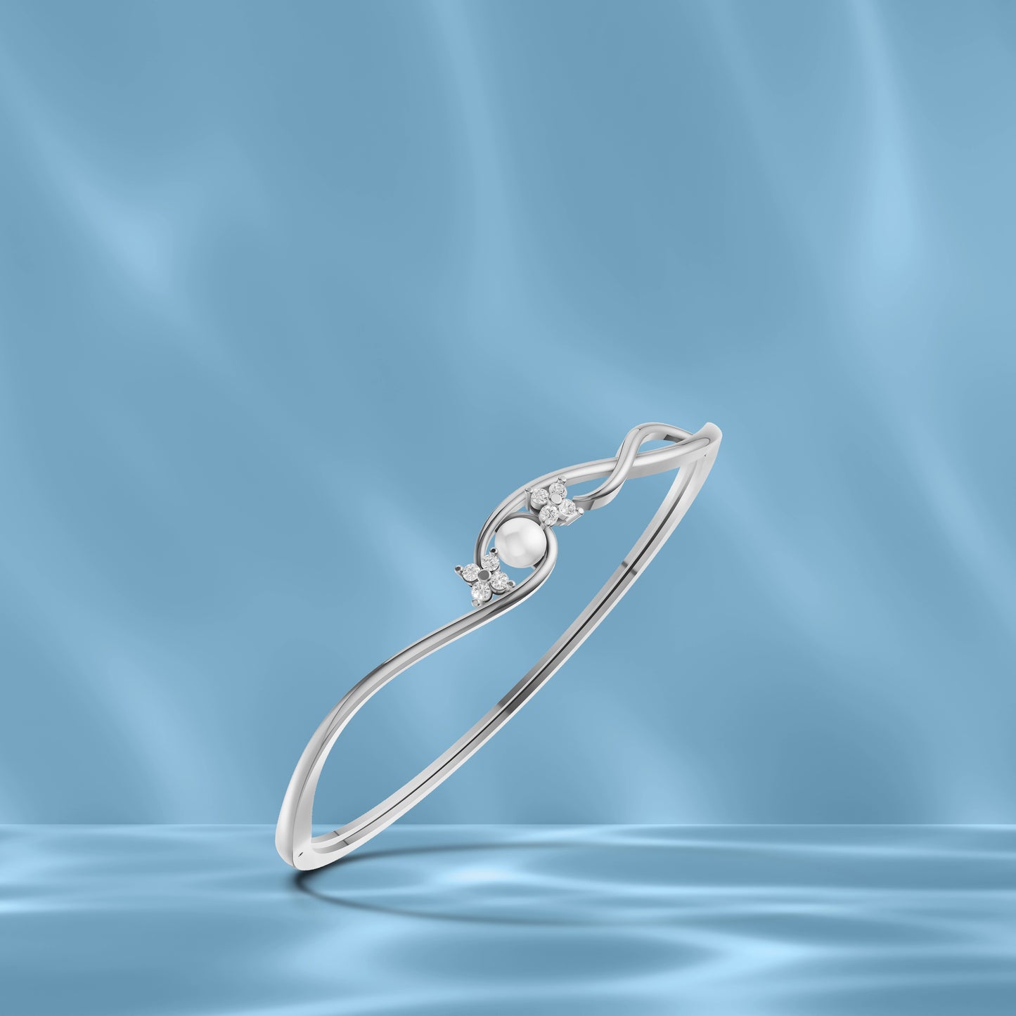 Eternal pearl bracelet sophisticated silver elegance