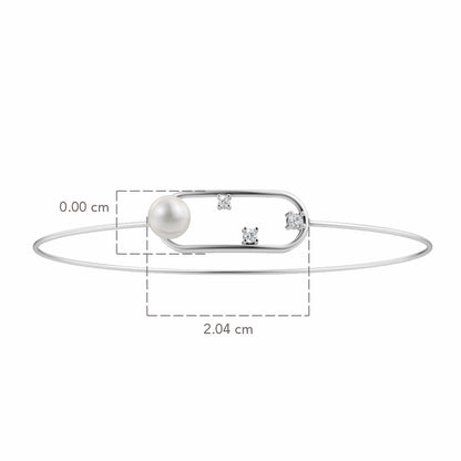 Grace lock Pearl & 92.5 Silver Kada/Bracelet