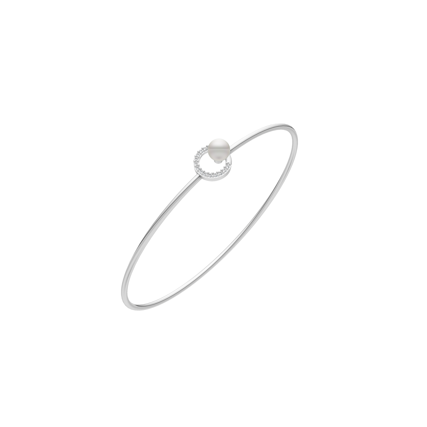 Halo Pearl and  92.5 Silver Kada/Bracelet