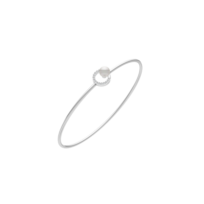 Halo Pearl and  92.5 Silver Kada/Bracelet