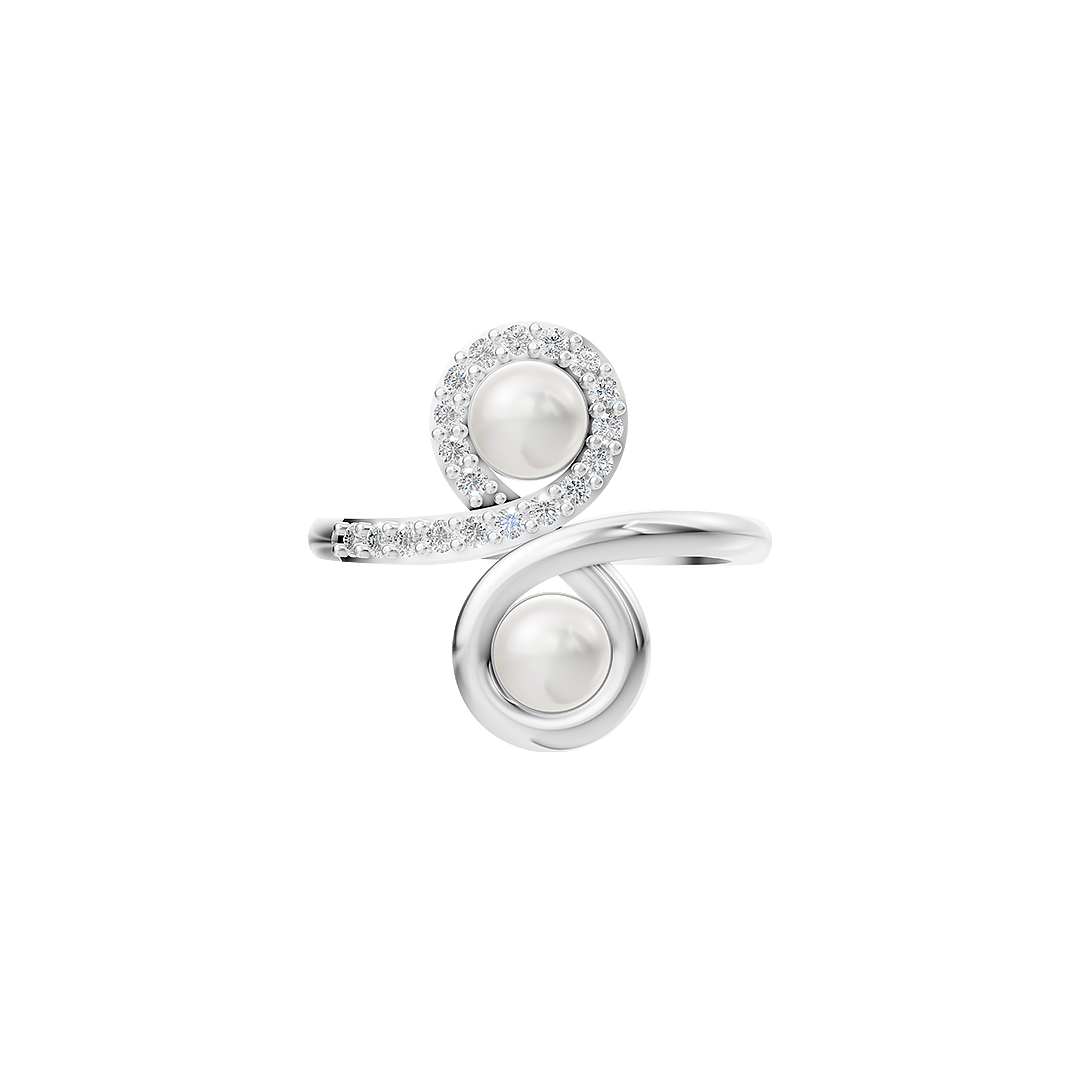 Radiance Pearl & 92.5 Silver Finger Ring