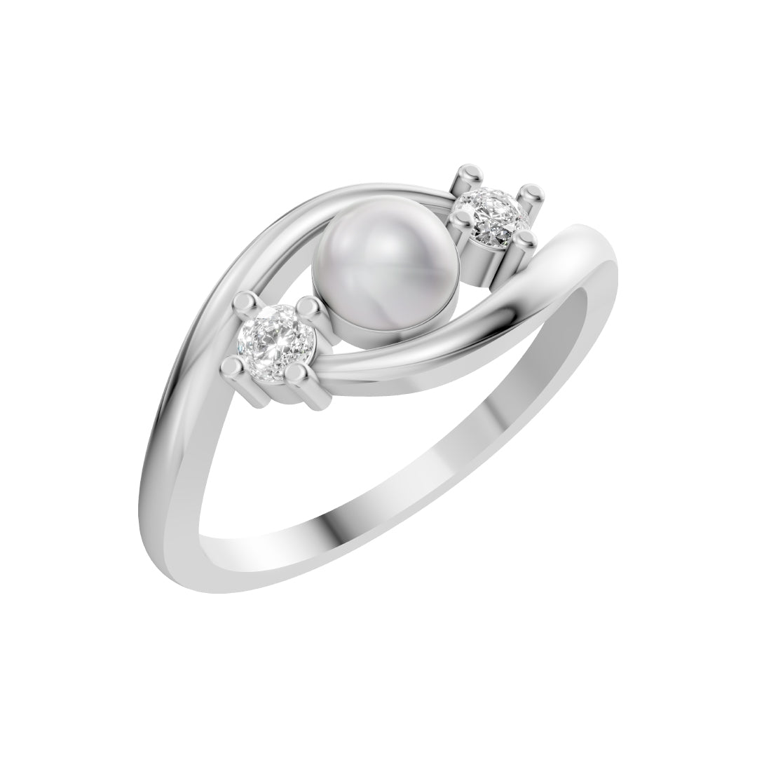 Conflux Pearl & 92.5 Silver Finger Ring