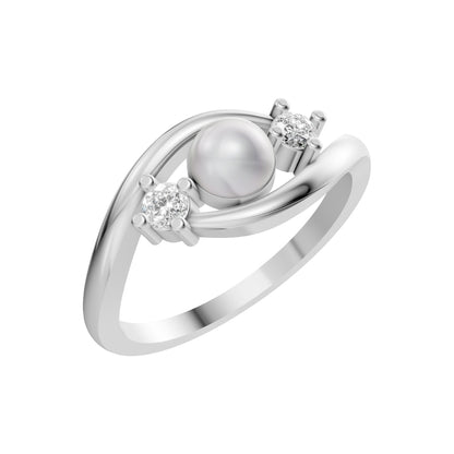 Conflux Pearl & 92.5 Silver Finger Ring