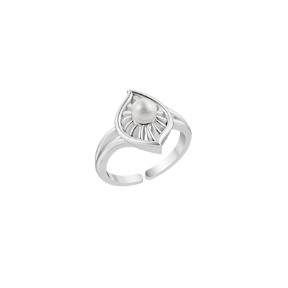 Lamina Pearl & 92.5 Silver Finger Ring