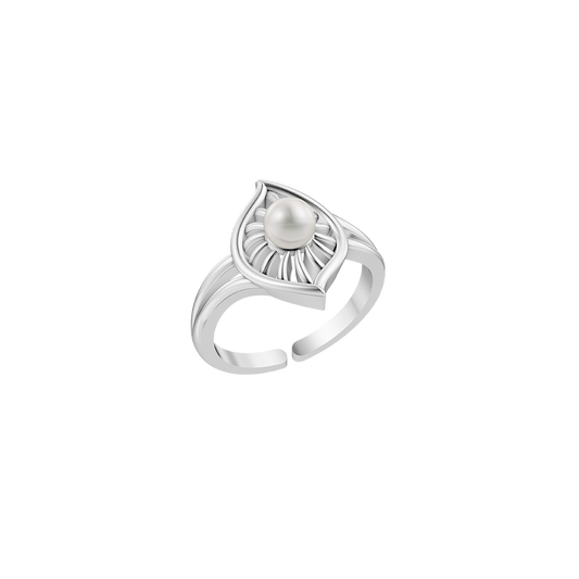 Lamina Pearl & 92.5 Silver Finger Ring
