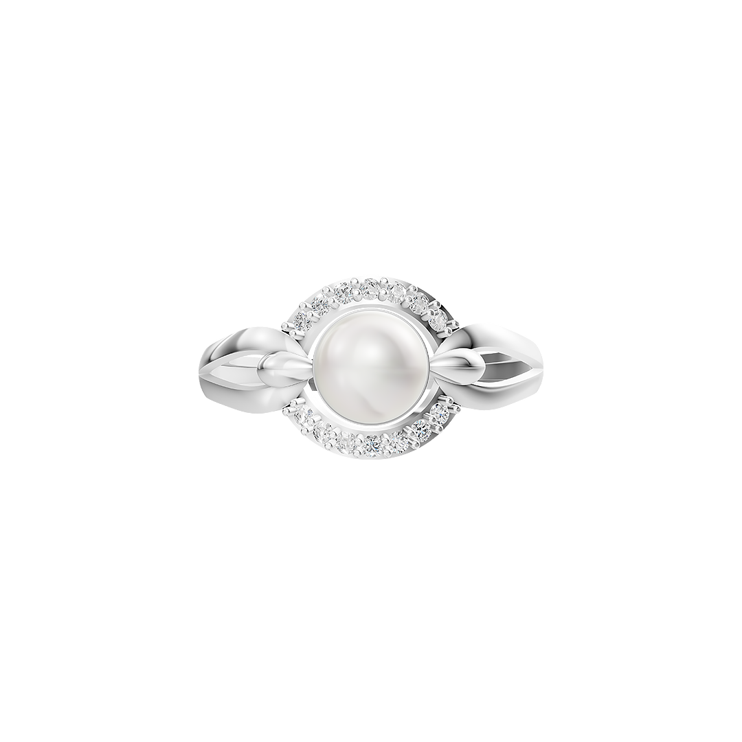 Allure Pearls & 92.5 Silver Finger Ring