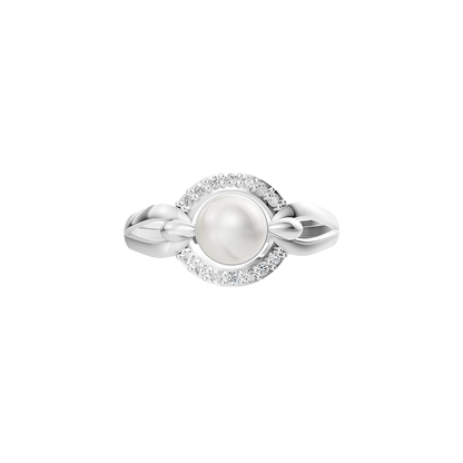 Allure Pearls & 92.5 Silver Finger Ring