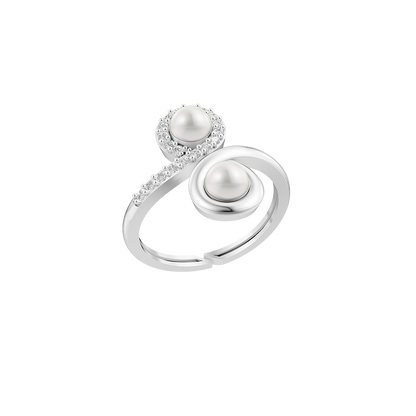 Radiance Pearl & 92.5 Silver Finger Ring