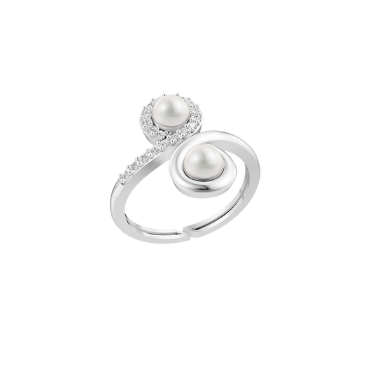 Radiance Pearl & 92.5 Silver Finger Ring