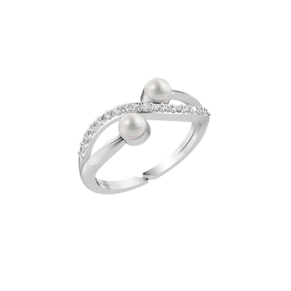 Harmony Pearl & 92.5 Silver Finger Ring