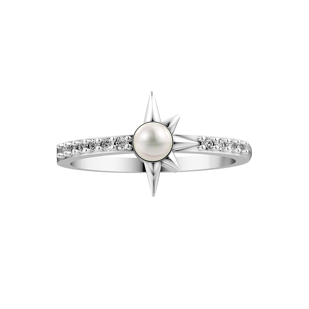Rosewind Pearl & Silver Finger Ring