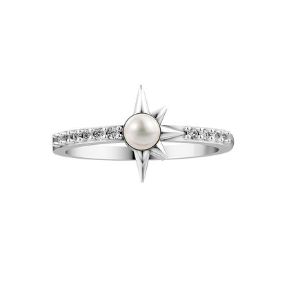 Rosewind Pearl & Silver Finger Ring
