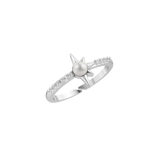 Rosewind Pearl & Silver Finger Ring