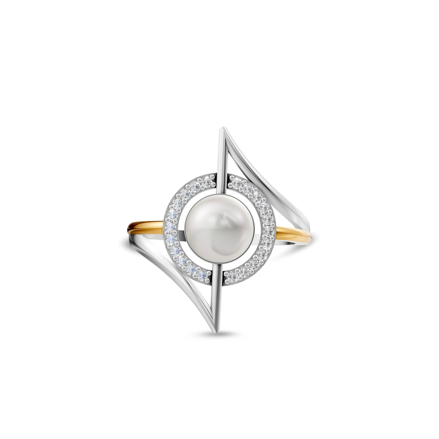 Elegant Nova 92.5 Silver And Gold Plated Finger Ring Stylish For Office Wear And Daily Wear