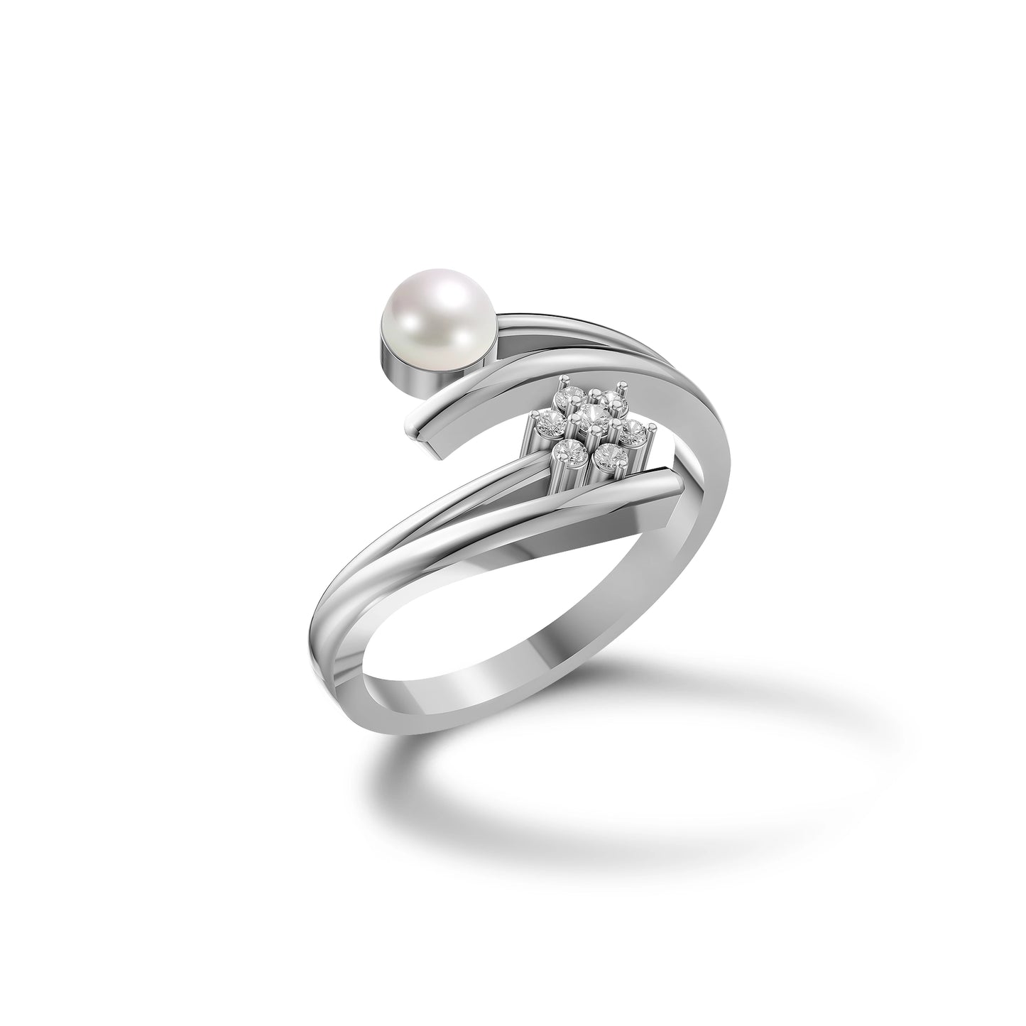 Yana Pearl & 92.5 Silver Finger Ring