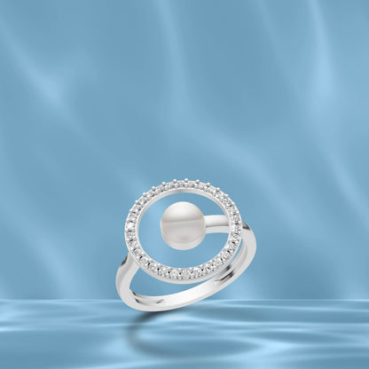 Stylish Pearl Ring By Sohvii For Casual And Festive Wear