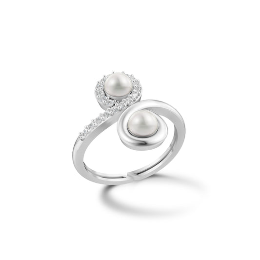 Radiance Pearl & 92.5 Silver Finger Ring
