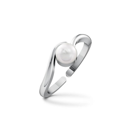 Serene Pearl & 92.5 Silver Finger Ring