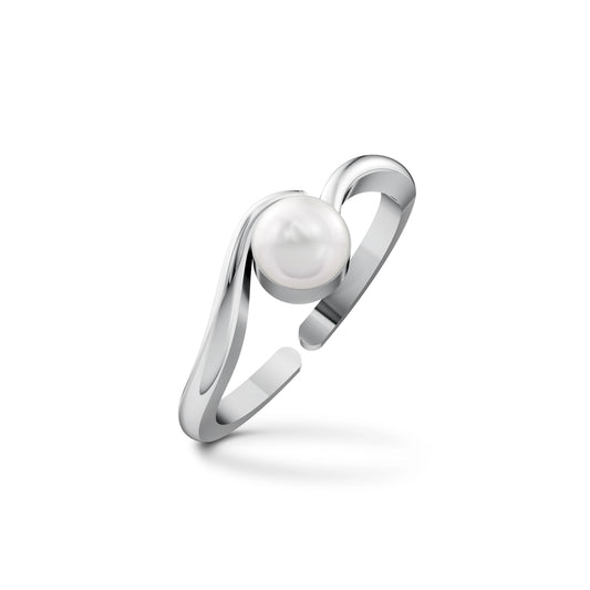 Serene Pearl & 92.5 Silver Finger Ring