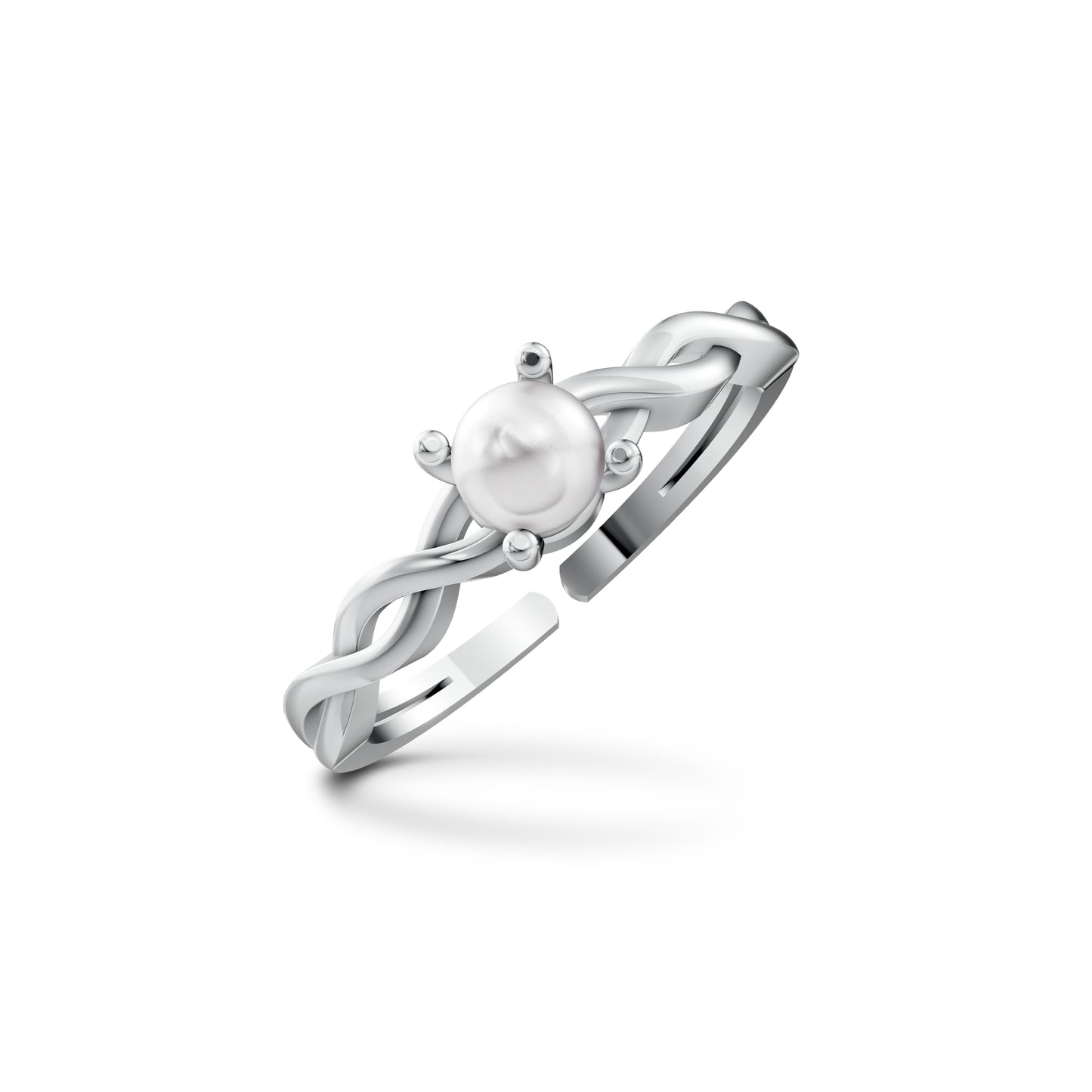 Tressa Pearl & 92.5 Silver Finger Ring