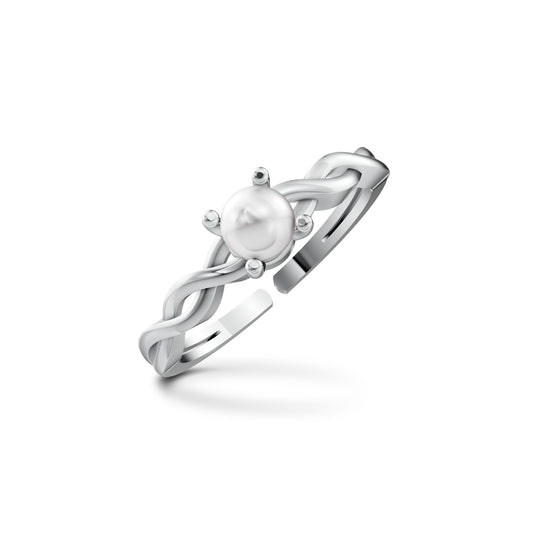 Tressa Pearl & 92.5 Silver Finger Ring