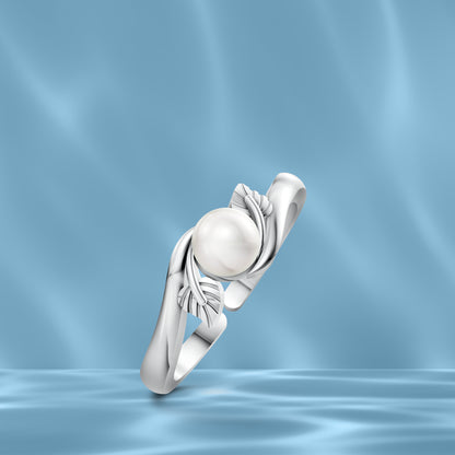 Tinyleaf Pearl & 92.5 Silver Finger Ring