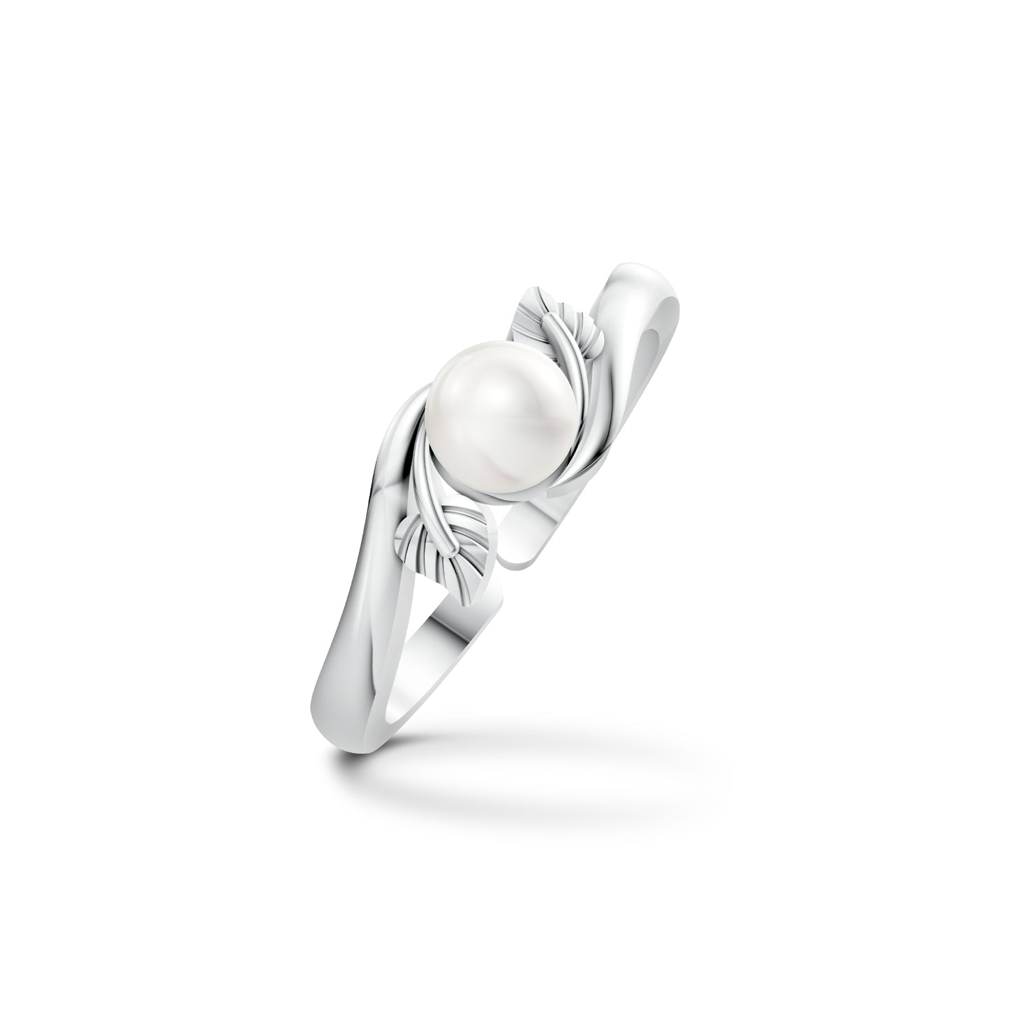 Tinyleaf Pearl & 92.5 Silver Finger Ring