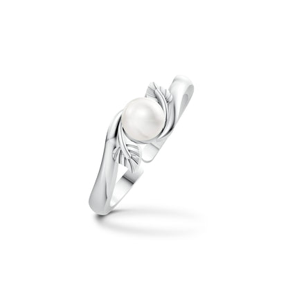 Tinyleaf Pearl & 92.5 Silver Finger Ring