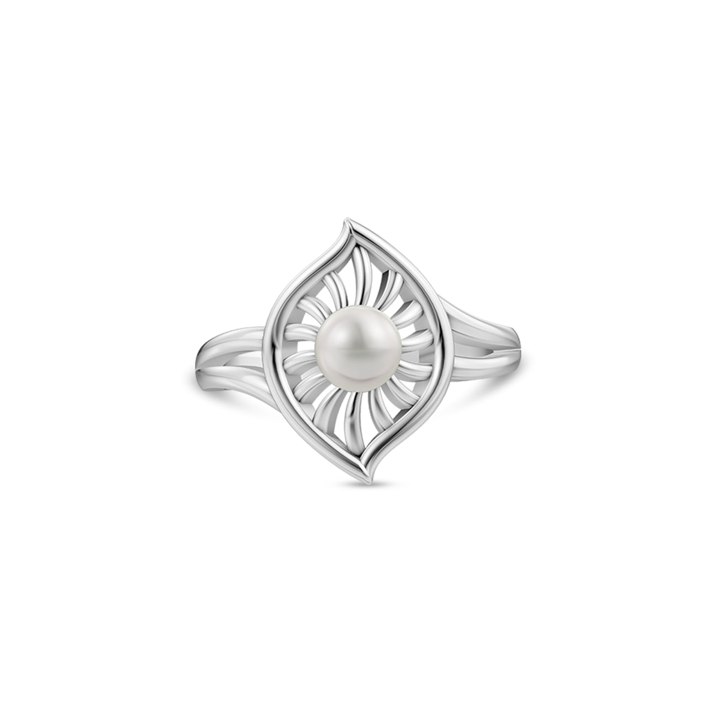Lamina Pearl & 92.5 Silver Finger Ring