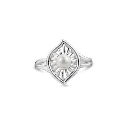 Lamina Pearl & 92.5 Silver Finger Ring
