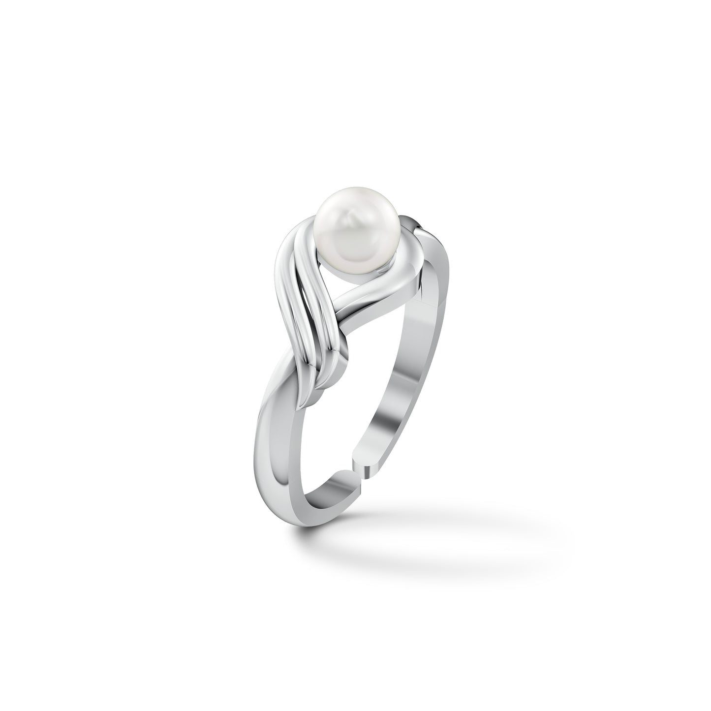 Weva Pearl & 92.5 Silver Finger Ring