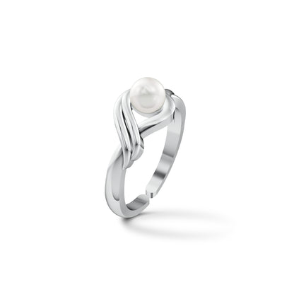 Weva Pearl & 92.5 Silver Finger Ring