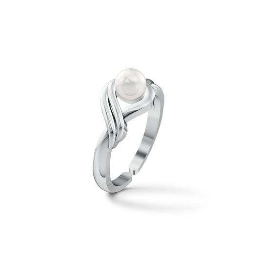 Weva Pearl & 92.5 Silver Finger Ring
