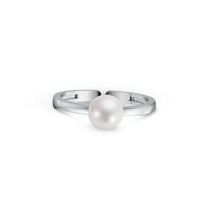Essential Pearl & 92.5 Silver Finger Ring
