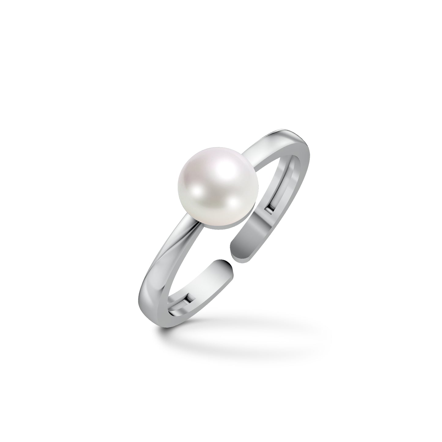 Essential Pearl & 92.5 Silver Finger Ring