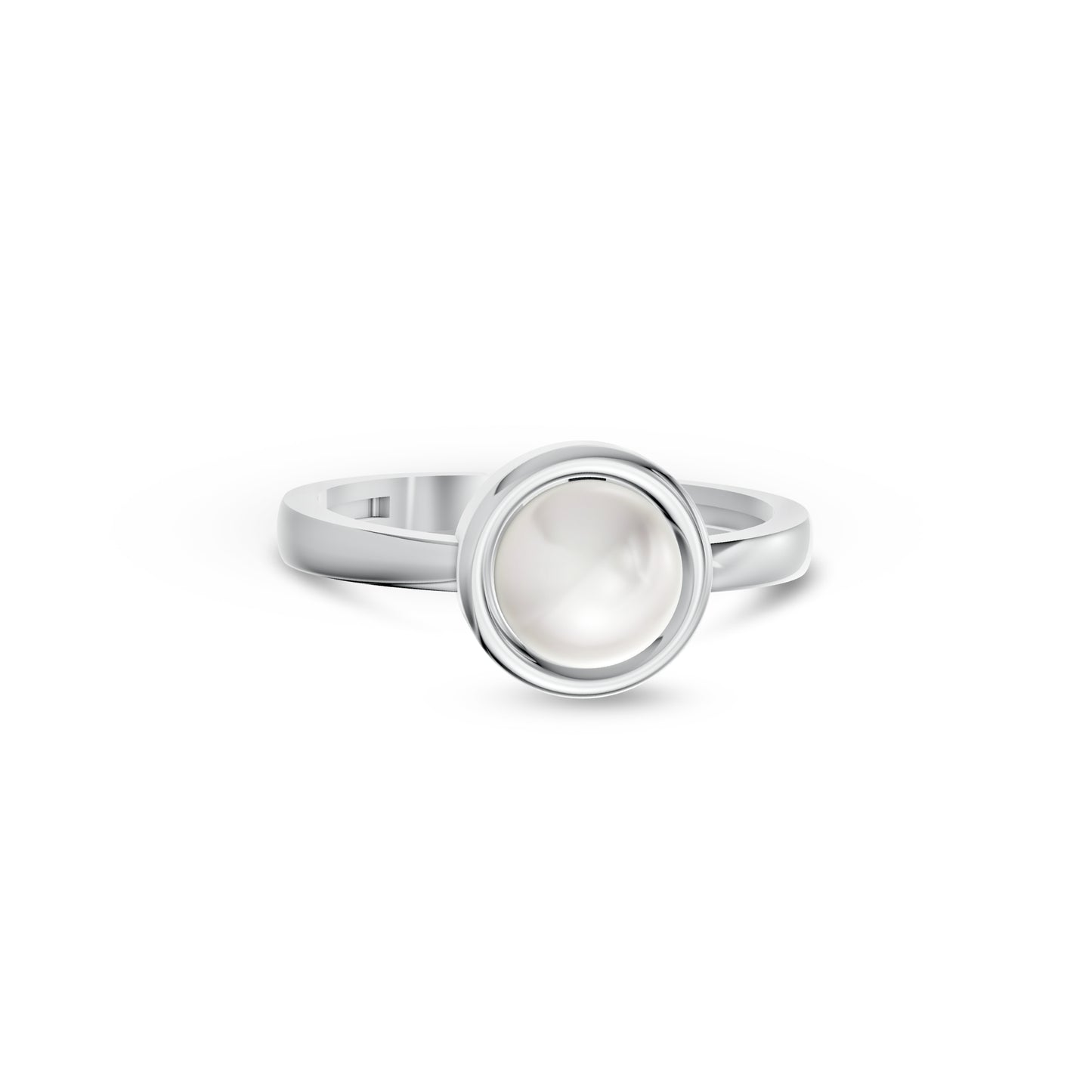 Elegant Pearl & 92.5 Silver Finger Ring