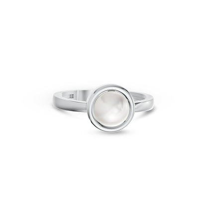 Elegant Pearl & 92.5 Silver Finger Ring