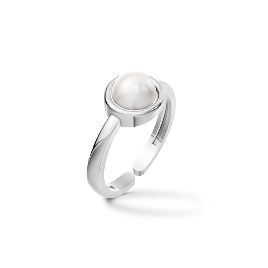 Elegant Pearl & 92.5 Silver Finger Ring