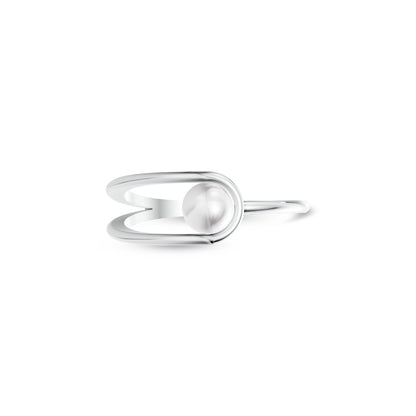 Classic Merge Pearl & 92.5 Silver Finger Ring