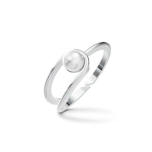 Classic Merge Pearl & 92.5 Silver Finger Ring