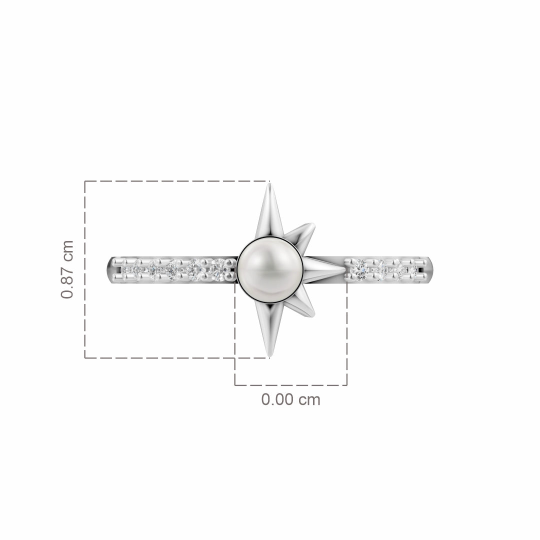 Rosewind Pearl & Silver Finger Ring