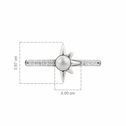 Rosewind Pearl & Silver Finger Ring