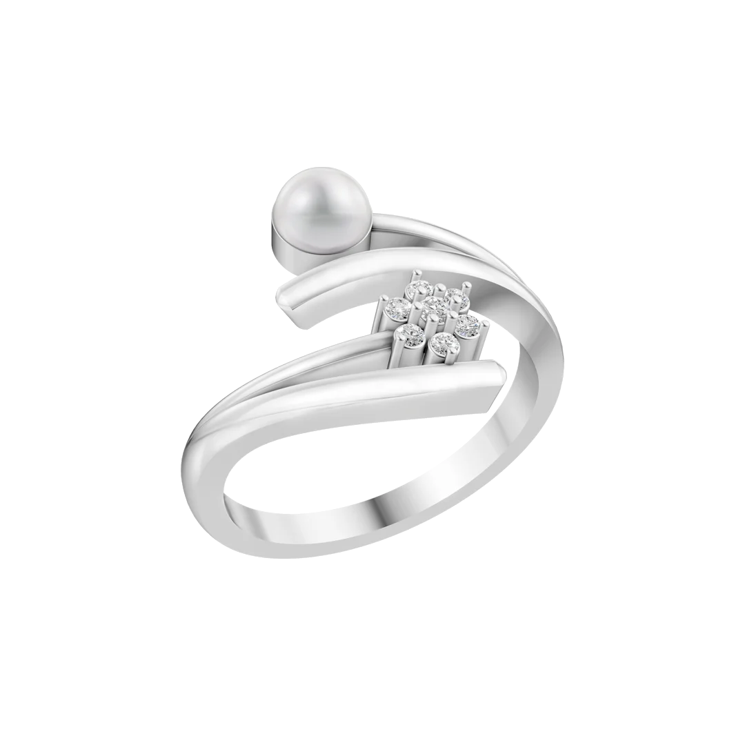 Yana Pearl & 92.5 Silver Finger Ring