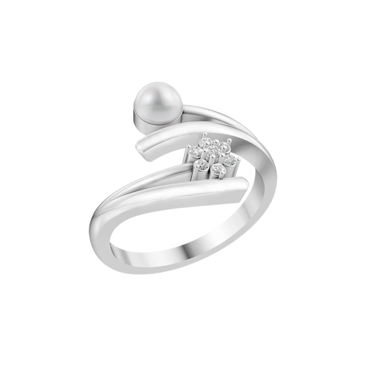 Yana Pearl & 92.5 Silver Finger Ring