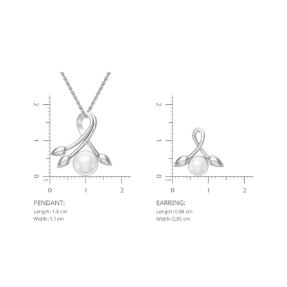 Talia Freshwater Pearl & 92.5 Silver Pendant Set
